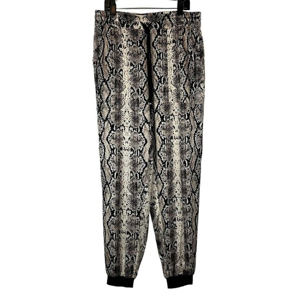 Cami NYC Size Small Zoe Silk Joggers Pants Snakeskin Python Beige - Picture 1 of 7
